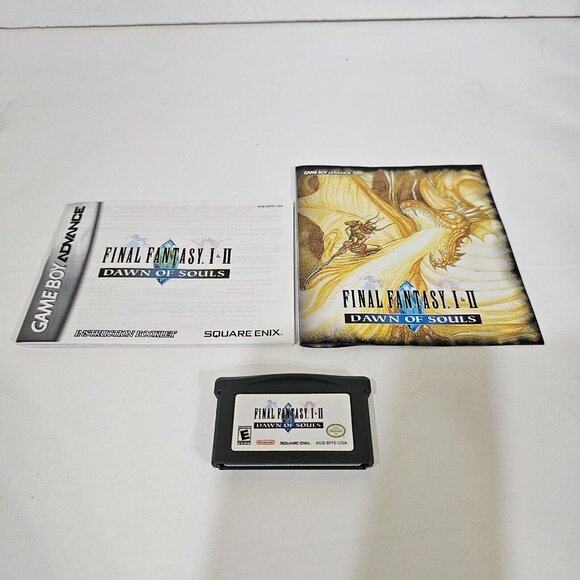 Final Fantasy I & II: Dawn of Souls w/ Manual (GBA, 2004) Authentic - Picture 1 of 3